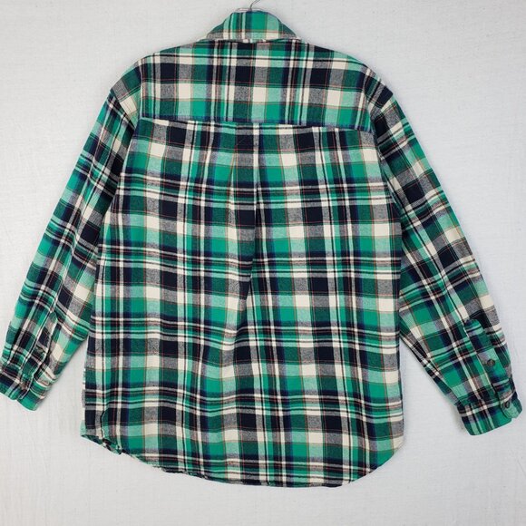 Signature 8 Plaid Flannel Shirt Button-Up size M/L Relaxed Cotton Soft - Picture 5 of 11